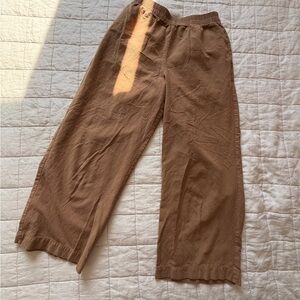 Rhythm Wide Leg High-Rise Pants in Camel